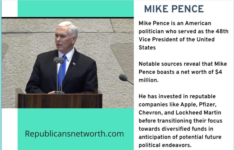 An infographic of Mike Pence net worth